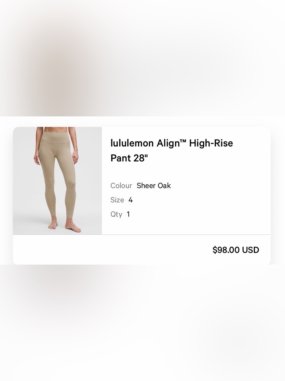 lululemon Align Legging - Sheer Oak S 4